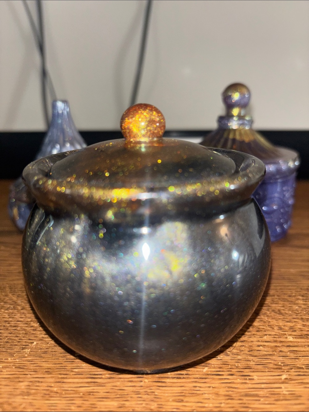 JAI’S DESIGNS Handcrafted Doodad Pots with lid- Set of 3 - Picture 3 of 14
